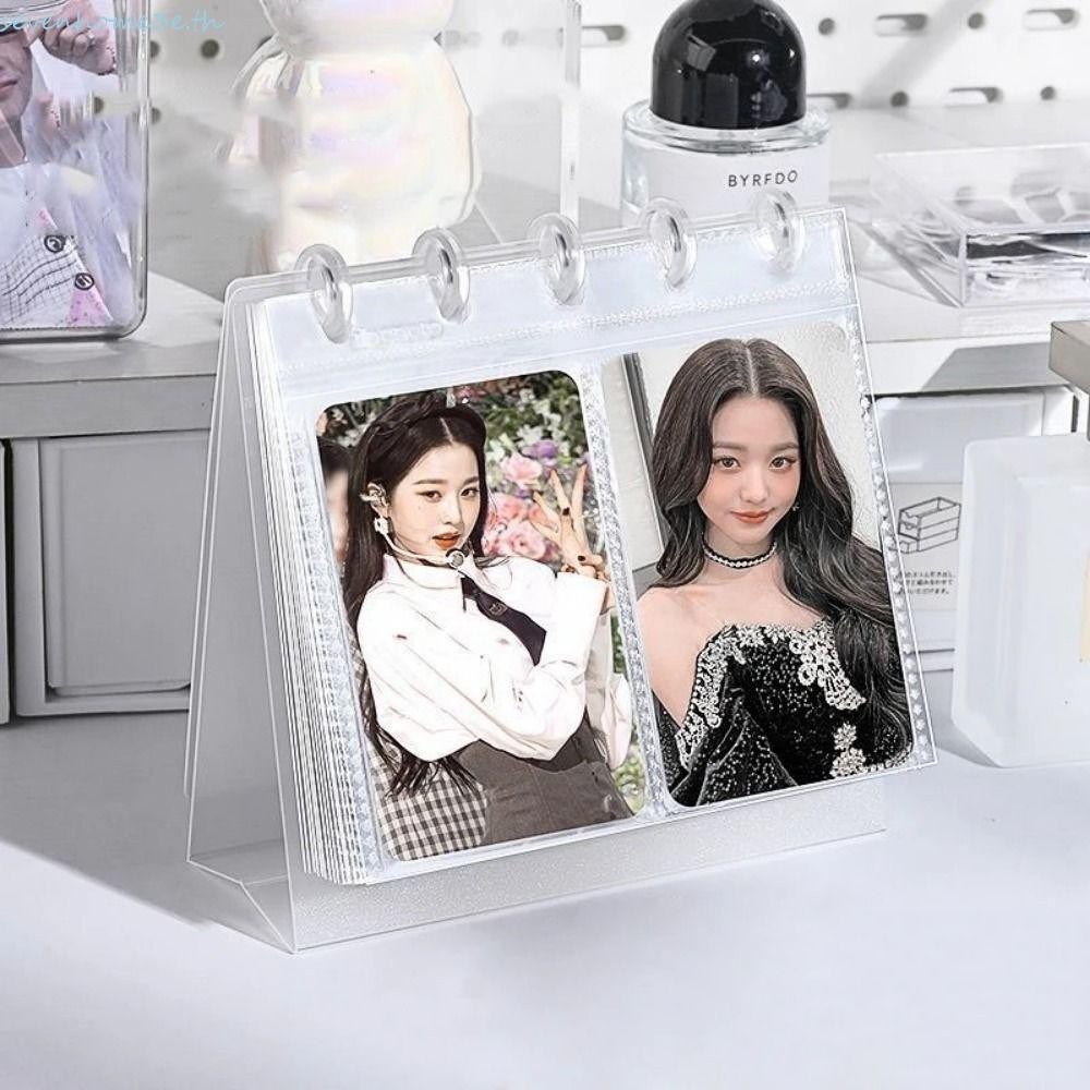 เซเว่นโฮม3จ อัลบั้มรูปตั้งโต๊ะโปร่งใส, จอแสดงผลรูปภาพ ปฏิทินตั้งโต๊ะแบบหลวม ๆ ไอดอล อัลบั้มรูป, 3 นิ้ว 5 หลุม 2/3 กริดเดสก์ท็อปยืนผู้ถือบัตรภาพ