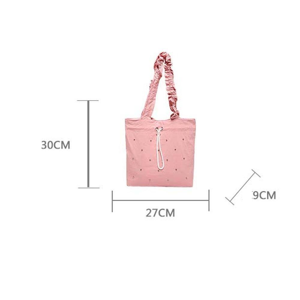 Uumir กระเป๋าถือ Drawstring, กระเป๋า Messenger สี Candy Sweet Nylon กระเป๋าผ้า, ของขวัญความจุขนาดใหญ่กันน้ําแฟชั่นกระเป๋าถือจีบยืดหยุ่น