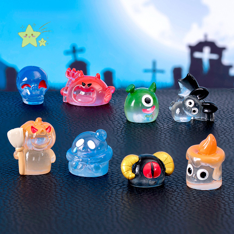 [JBTH] 1pc Mini Luminous ฮาโลวีน Micro เครื่องประดับเรืองแสงสัตว์กระถางตกแต่ง Micro ภูมิทัศน์อุปกรณ์เสริม [JB]