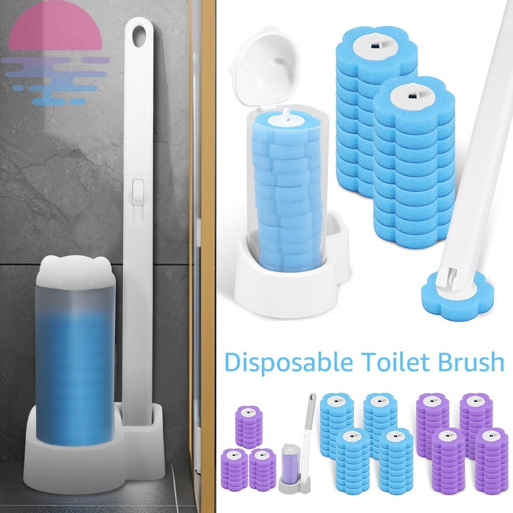 ชุดทําความสะอาดแปรงห้องน้ําพร้อมแปรงห้องน้ําเติมปฏิบัติห้องน้ําชามแปรงด้ามยาวและแคดดี้จัดเก็บมัลติฟั