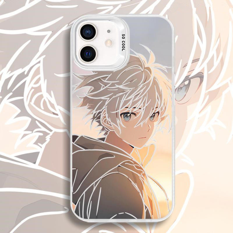 Sunshine Boy Matte สีสันเงินเหมาะสําหรับ iPhone 16 Pro Max 15 14 13 12 11 xs xr 7/8 เคสโทรศัพท์ป้องกันกรณี