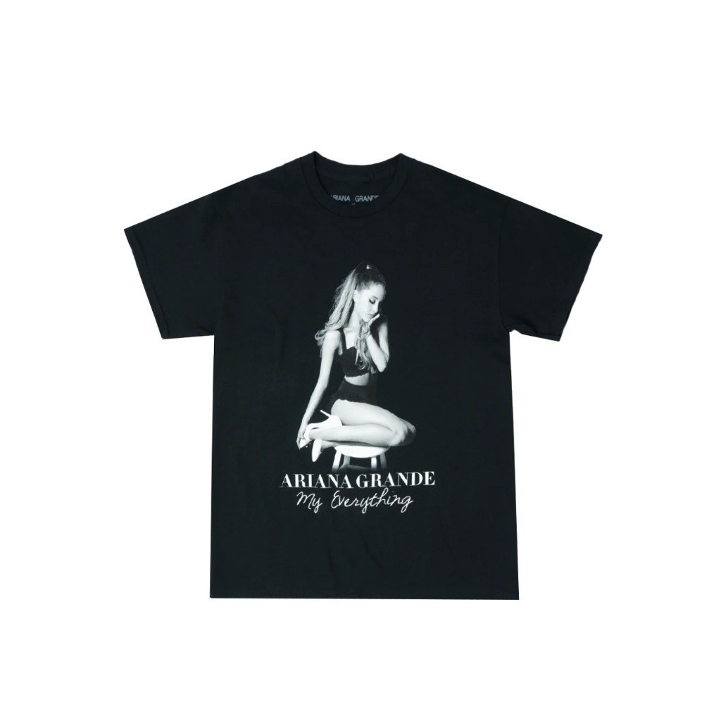 [พร้อมส่ง] 2024 ใหม่[เสื้อยืด Ariana Grande Merch My Everything b&w