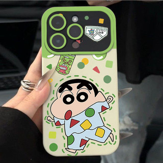 ใช้งานร่วมกับสําหรับiphone 15 14 13 12 11 Pro MAX X XR XS MAX 7 8 Plus SE 2020 Crayon Shin-Chanน่ารักการ์ตูนเคสโทรศัพท์ปกอ่อน