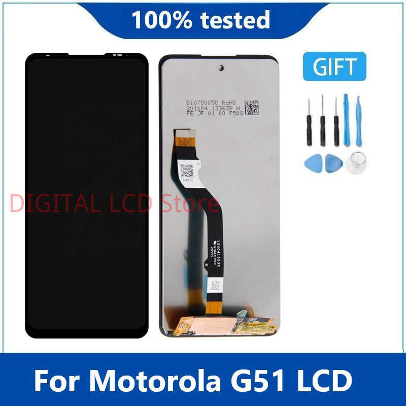 Original 6.8" For Motorola moto G51 LCD Display For moto G51 LCD Screen 1080 x 2460 pixels Repair