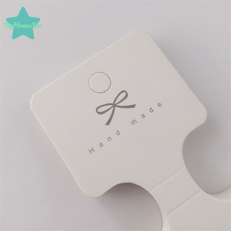 [BigHouseSea] 50 ชิ้น Jewellery บรรจุการ์ด DIY แพคเกจแท็กสําหรับสร้อยคอสร้อยข้อมือเชือกผมผู้ถือจอแสดงผลกระดาษแข็งใหม่