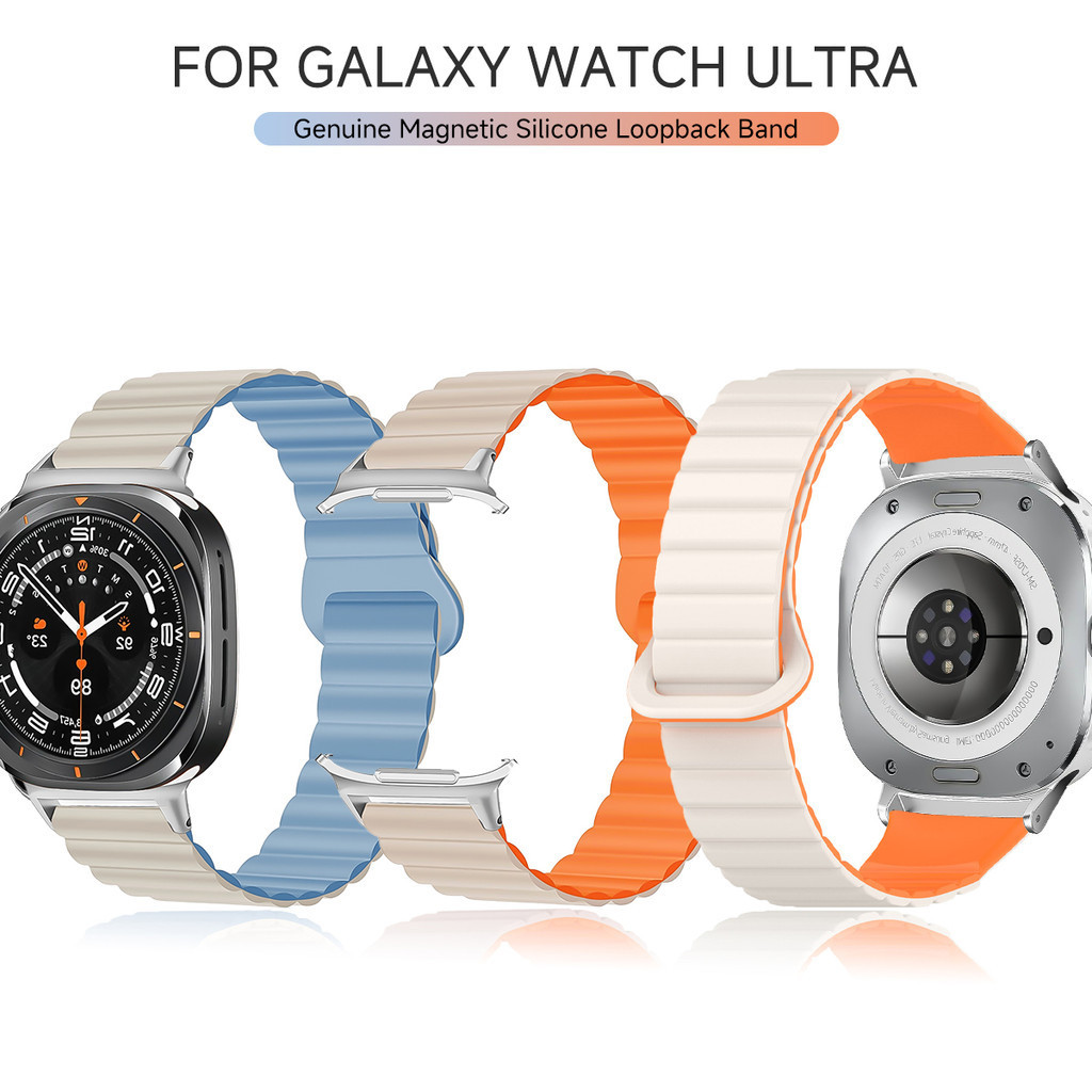สายรัดแม่เหล็กสําหรับ Samsung Galaxy Watch Ultra 47 มม.ซิลิโคนไม่มีช่องว่าง Sport Loop Quick Fit สร้อยข้อมือสําหรับ Galaxy Watch 7 Ultra - รูปที่ 5