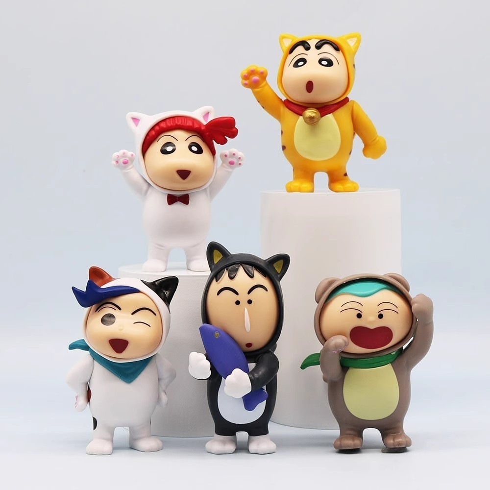 【พร้อมส่ง】ชินจัง /arttoy/ชินจังโมเดล/shinchan เครยอนชินจังทำมือชุดเสื้อสัตว์โนฮาระชินโนะสุเกะตุ๊กตาใบ้เดสก์ท็อปตกแต่งของขวัญกล่องกาชาปอง