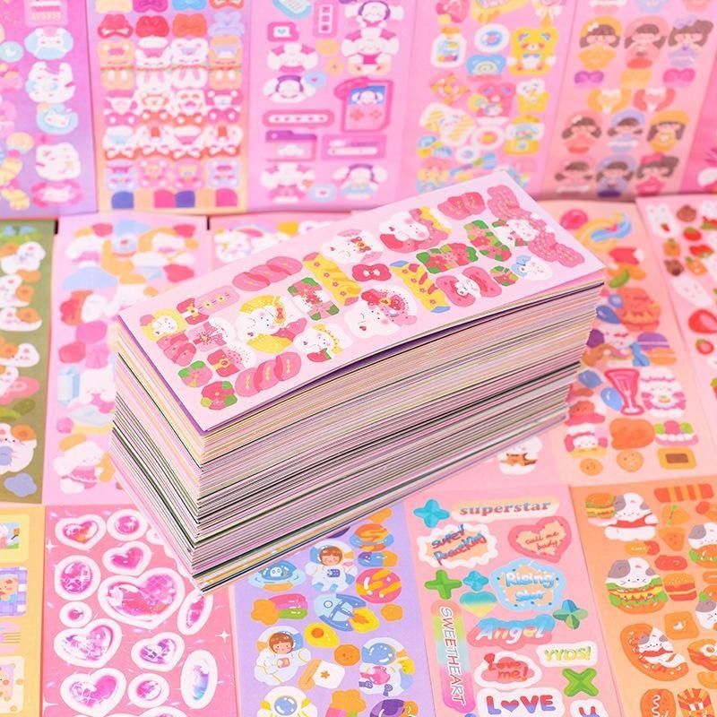 20 แผ่น สติกเกอร์เลเซอร์ สําหรับเด็ก DIY เครื่องเขียนตกแต่ง สําหรับติดตกแต่งสมุดภาพ หมวกกันน็อคGukaจักรยาน Laser sticker