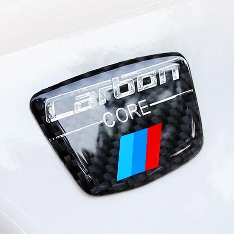 คาร์บอนไฟเบอร์รถ Core Emblem B คอลัมน์ Decal Anti-Scratch สติกเกอร์รถอุปกรณ์เสริมสําหรับ BMW E46 E90 E60 E39 F30 F10 E36 F20 G20 G30