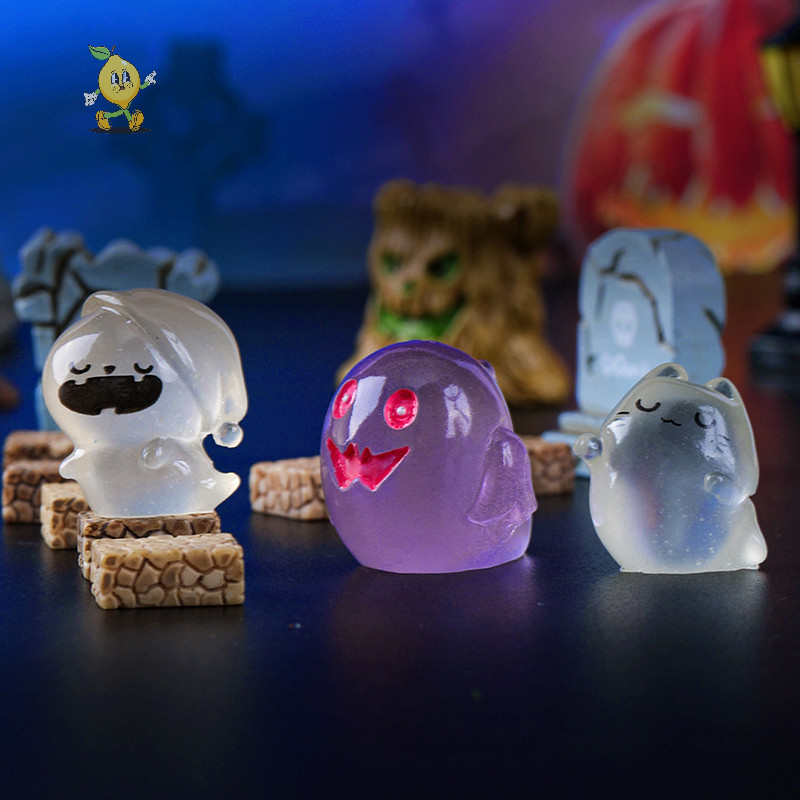 [mozh] 1 ชิ้น Mini Luminous ฮาโลวีน Micro เครื่องประดับเรืองแสงสัตว์กระถางตกแต่ง Micro ภูมิทัศน์อุปกรณ์เสริม [TH]