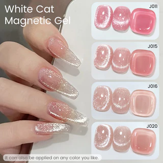 【Local】UR SUGAR Super Shine แมวสีขาวเจลแม่เหล็ก Soak Off UV เจลแก้วแม่เหล็กเจลเคลือบเงากึ่งถาวร UV Gel 15ml