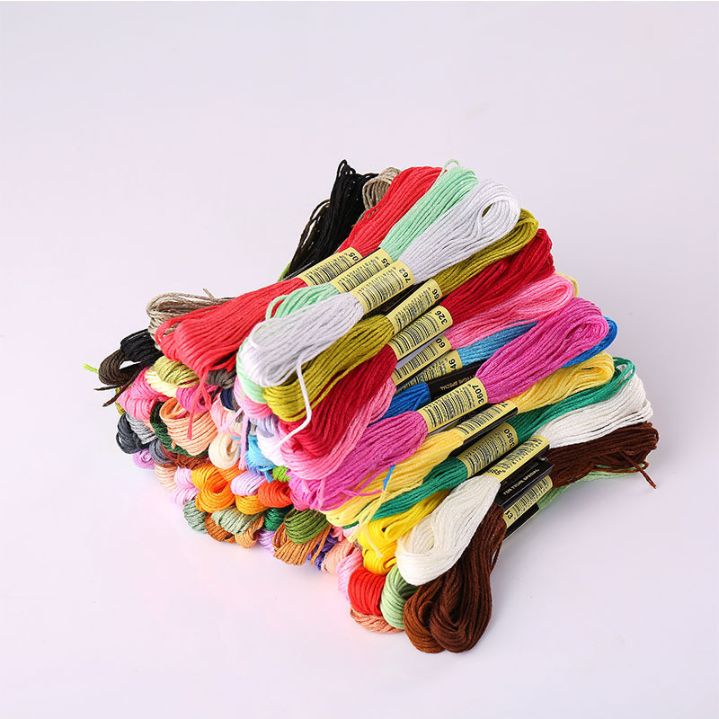 5 Skeins DMC 642 820 3799 169 ด้ายปักครอสติสพรีเมี่ยมสีรุ้งเย็บปักถักร้อยไหมขัดฟัน