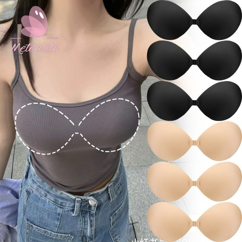 ที่มองไม่เห็น Strapless Bra Pad ผู้หญิง One-piece Push Up Brassiere ชุดชั้นในชุดชั้นในเซ็กซี่กลีบเต้านมกาว Stick Bralette
