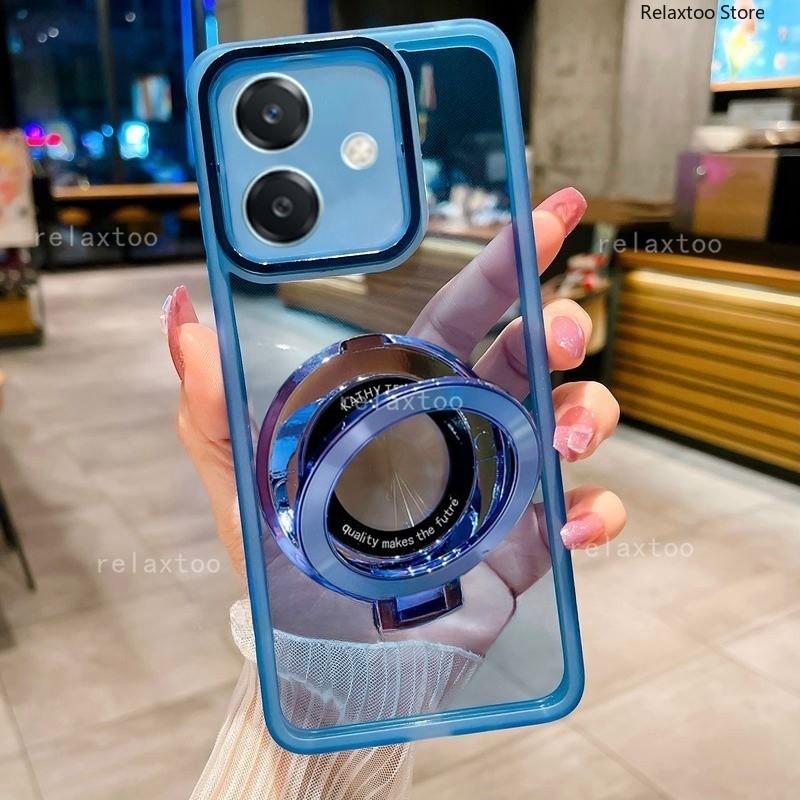 Oppo A3X 5G 2024 ล้างแม่เหล็กสําหรับ OPPO A3X A3 X OPPOA3X 4G 5G CPH2681 โปร่งใสแฟชั่นนุ่มคู่เคสโทรศัพท์กันกระแทกป้องกันปกหลัง Shell