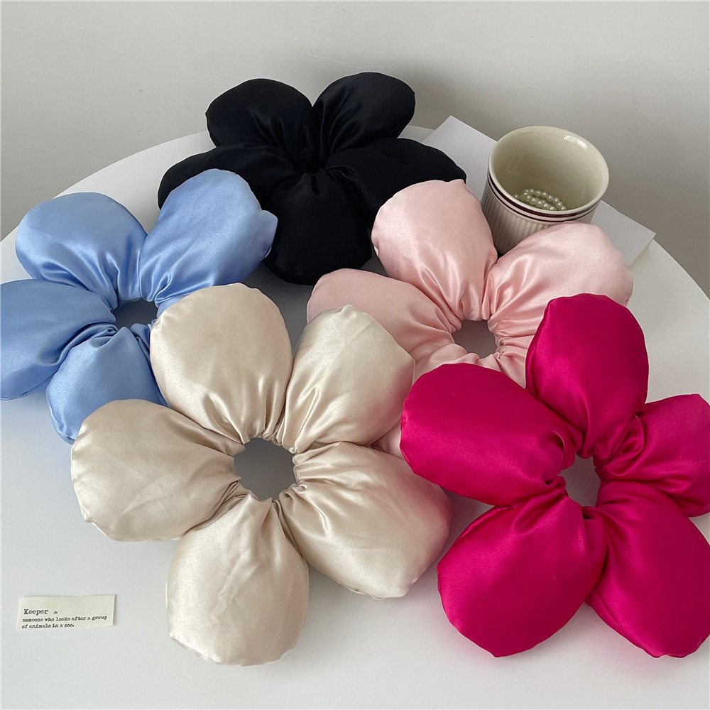 สง่างามน่ารักฟองน้ําดอกไม้ผูกผมแฟชั่นอเนกประสงค์หัวเชือกเกาหลีซอกออกแบบผูกผม - รูปที่ 3