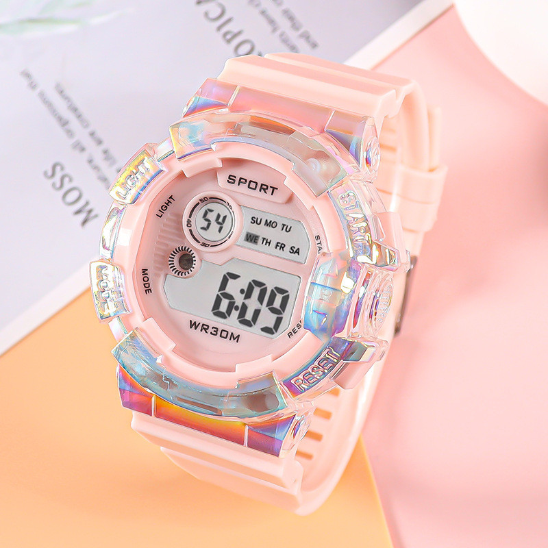 Keglect Kids LED Digital Watch เด็กนาฬิกากันน้ําและป้องกันความดันนักเรียนนาฬิกา Muti-Ftructional พร้อมนาฬิกาปลุก