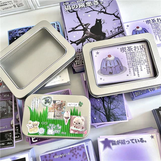 กล่องดีบุกเงิน Flip Cover Case กล่องเหล็ก Mini Storage Box Desk Organizer