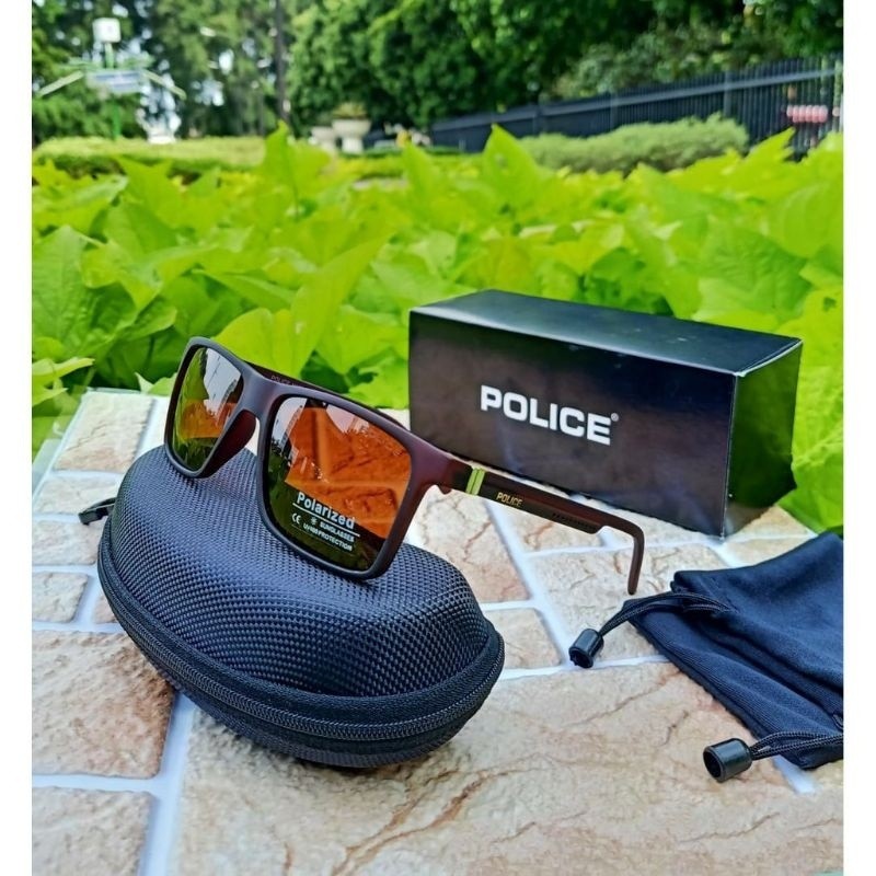 กระจกแฟชั่นล่าสุด!!! POLICE POLARIZED GLASSES สําหรับผู้ชาย P24 – P1216/ANTI-GLARE ครบชุด ราคา ถูกที่สุด ดีลบีเคเค แกลเลอรีภาพที่ 9