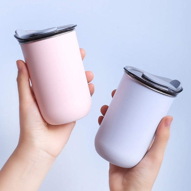 แก้วแสตนเลส 304 แข็งแรง ทนทาน  แก้วกาแฟร้อน ใส่เครื่องดื่มร้อน/เย็น (ขนาด 300 ML)
