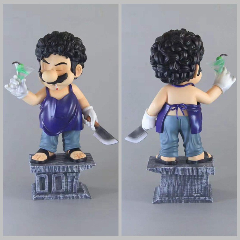 Super Mario GK 007 Mario Spoof Series Plumber Pork Rongling Lacquer Boxed Figure