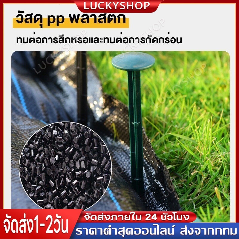 หมุดยึดผ้าคลุมวัชพืช แพคละ ประมาณ 100 ชิ้น หมุดปักผ้าคลุมดิน เหล็กเสียบ เหล็กปักดิน หมุดปักดิน ขนาด 11/16 นิ้ว และ