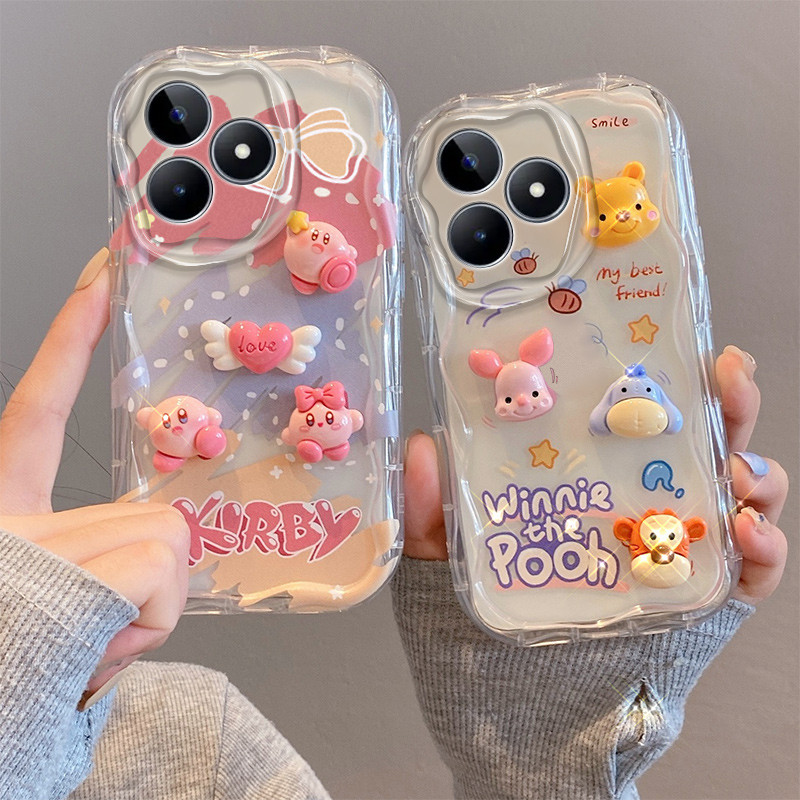เคส OPPO A3x ตุ๊กตาสามมิติ สีใส การ์ตูน กรณีป้องกันโทรศัพท์มือถือ TY4