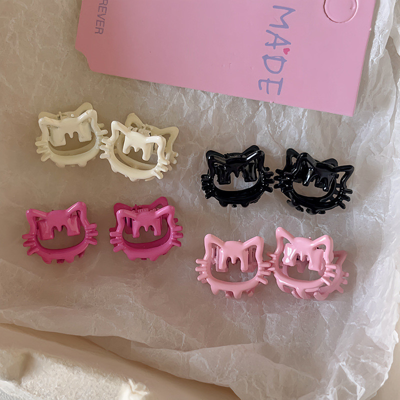 พร้อมส่ง E060 ราคา/คู่ กิ๊บติดผมแมว กิ๊บฉลาม กิ๊บงั๊บขนาดเล็ก ไตล์เกาหลี เครื่องประดับผม