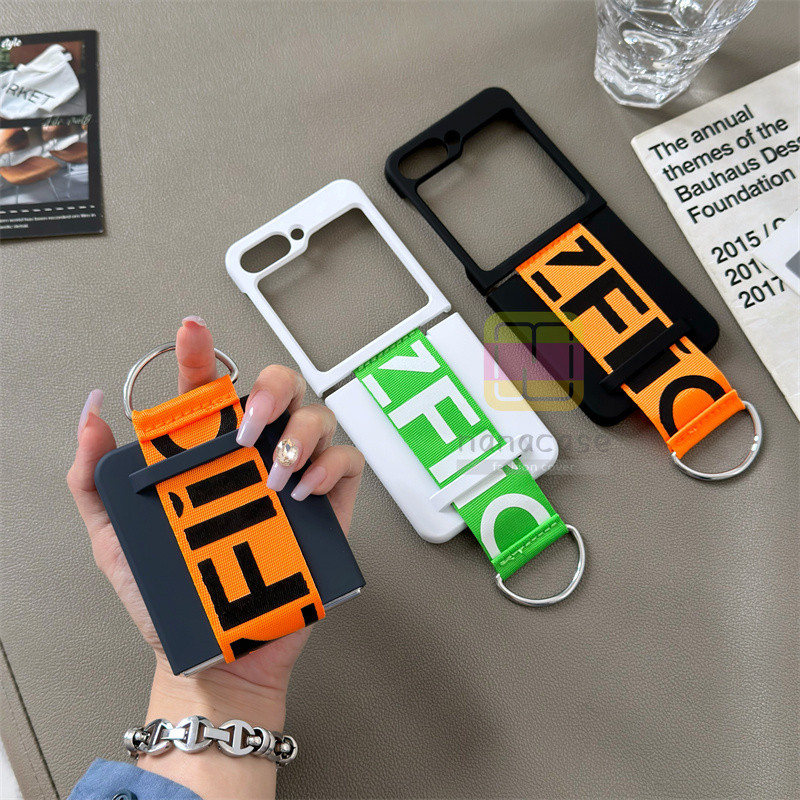 แหวนบางพิเศษสายรัดข้อมือเคสโทรศัพท์ Samsung Galaxy Z Flip 7 Flip 6 Flip 5 Flip 7fe 4 กันกระแทก Hard Back Case Cover