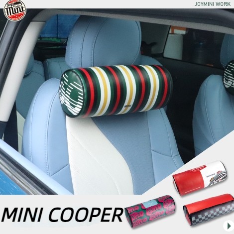 MINI COOPER Pillow CLUBMAN F54 F55 F56 F57 F60 R50 R52 R60 R53 R56 R55 R61 J01 Car Seat Neck Support Pillow Painted Leather Cushion