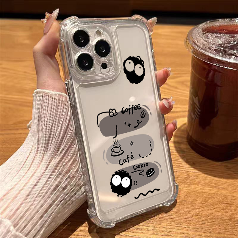 MAX เคสโทรศัพท์มือถือแบบใส กันกระแทก กราฟฟิตีตุ๊กตาลายการ์ตูน for 7 Plus X/XR 11/13/12/14/15 Plus เคสโทรศัพท์