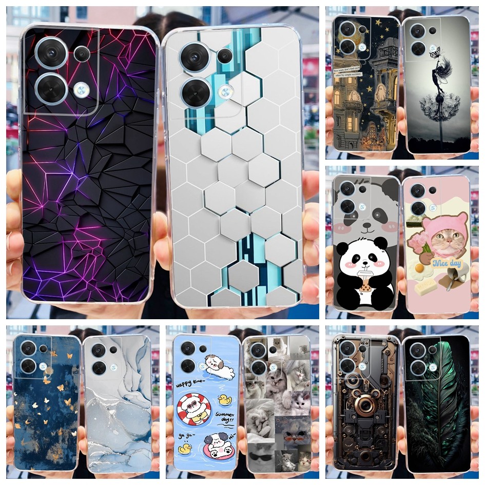 สําหรับ OPPO Reno 8 Pro 5G กรณี CPH2357 ซิลิโคนปลอกแฟชั่น Marble Soft Slim TPU โทรศัพท์ปกหลังสําหรับ OPPO Reno 8 Reno8 5G กรณี