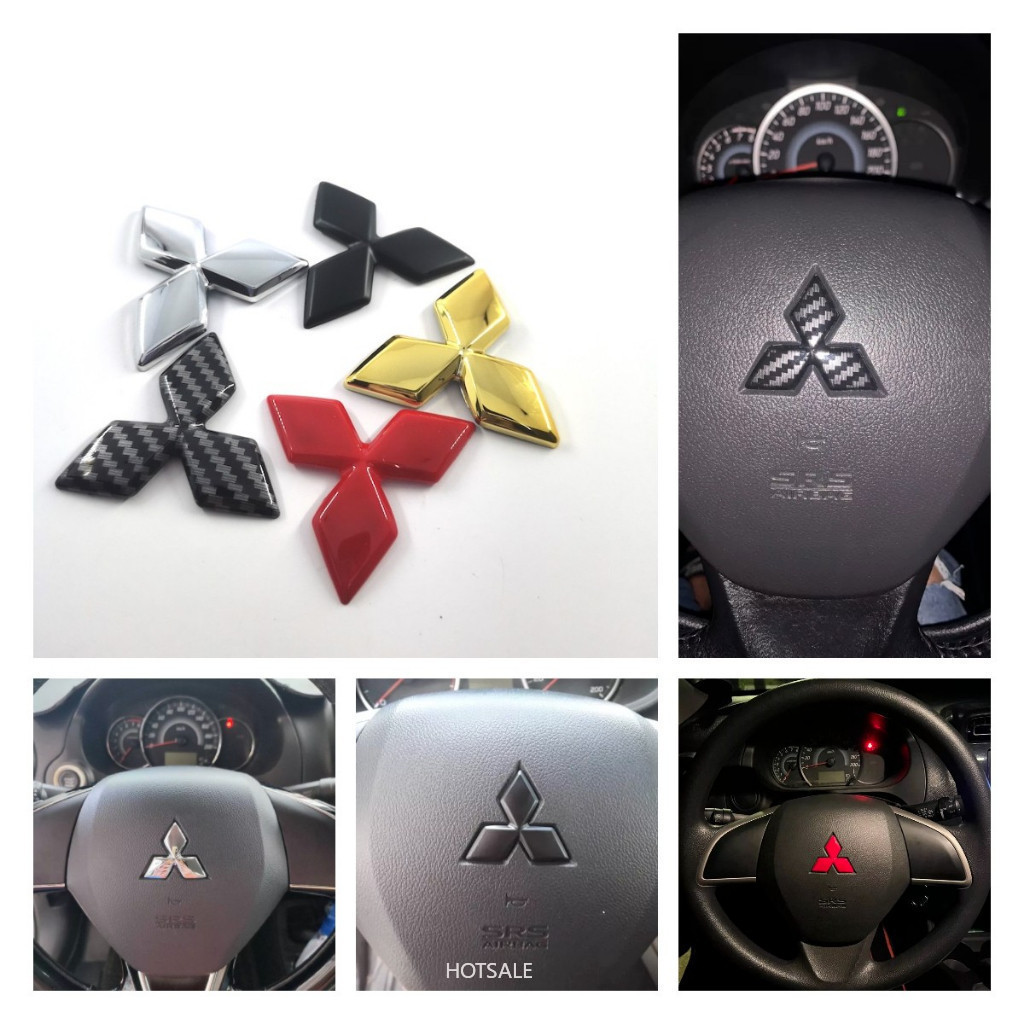 สติกเกอร์สัญลักษณ์พวงมาลัยโลโก้ ABS MITSUBISHI สําหรับ MITSUBISHI