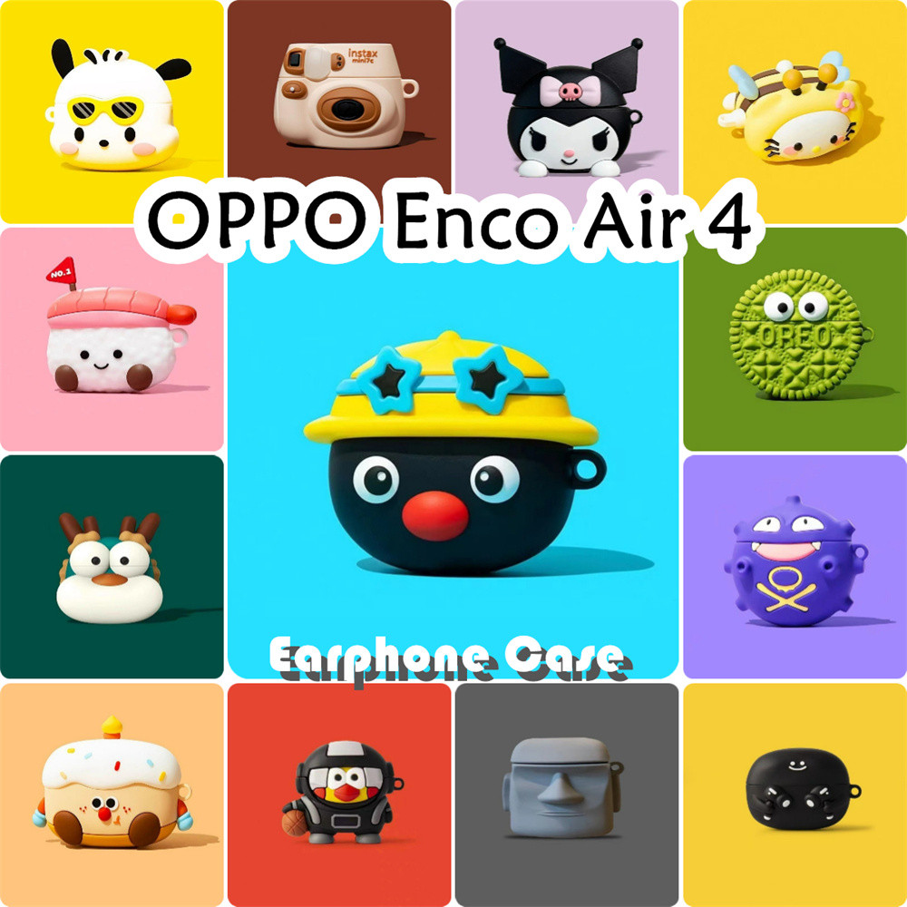 READY STOCK!นําไปใช้กับ OPPO Enco Air 4 เคส Case เคสหูฟัง สไตล์การ์ตูนตลก ซิลิโคนนุ่ม เคส เคสหูฟัง