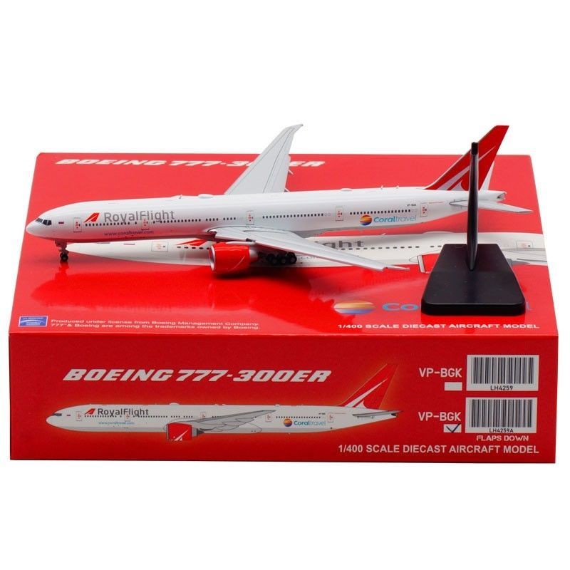 1: 400 JC Wing Alloy Airliner รุ่น Royal Flight B777-300ER VP-BGK Wing