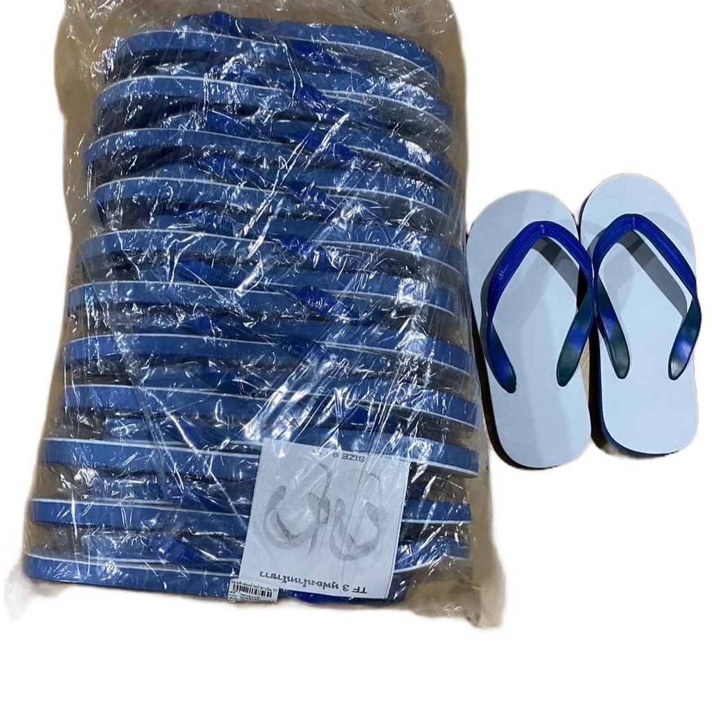 รองเท้าหูคีบพื้นขาว คละเบอร์ในห่อ หูคีบเป็นพลาสติกขายยกถุง มี12คู่