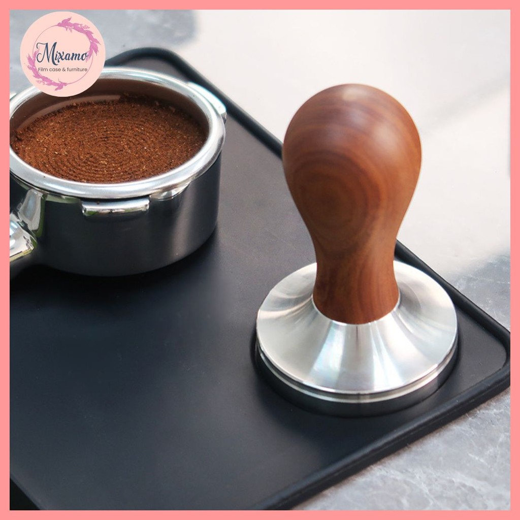 --MXM--Tamper สแตนเลส อัดกาแฟ ที่กดกาแฟ ด้ามไม้ #AB-0002