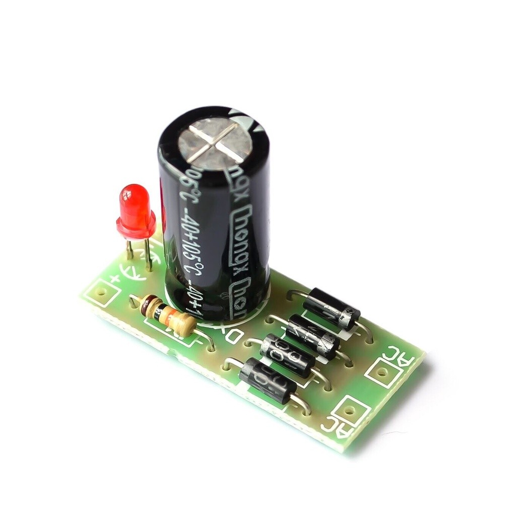 โมดูลแปลงไฟ AC เป็น DC 1N4007 ตัวกรองวงจรเรียงกระแสสะพานเต็ม 12V 1A ตัวแปลง AC DC