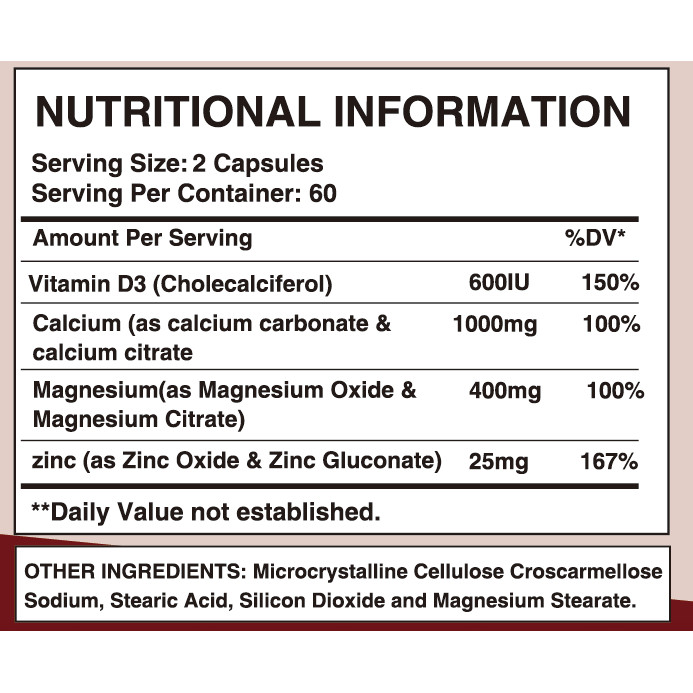 Alliwise Calcium Magnesium Zinc Capsules ส่งเสริมการเจริญเติบโตของกล้ามเนื้อโครงร่าง รองรับสุขภาพระบบประสาท - รูปที่ 4