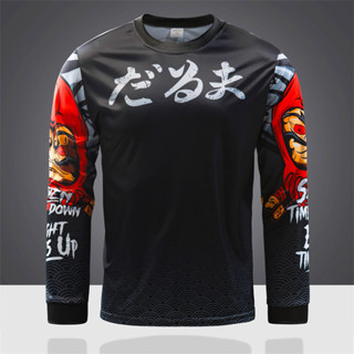 เสื้อกีฬาแขนยาว เสื้อกีฬาพิมพ์ลาย เนื้อผ้าดี ระบายอากาศ เบาส…