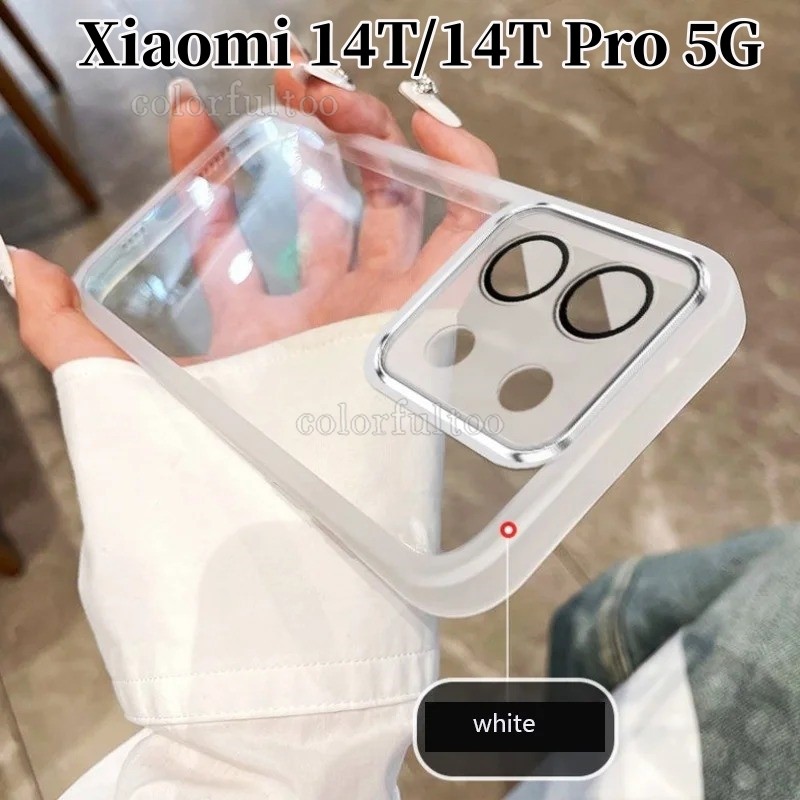 ปลอกสําหรับ Xiaomi 14T Pro 14TPro 14 T Mi14T 5G 2024 เคสโทรศัพท์ Soft Clear Square ชุบสําหรับ Xiaomi14T คู่ซิลิโคน TPU นุ่มโปร่งใสกรณีกันกระแทกปกหลัง
