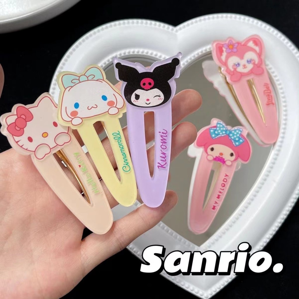 Sanrio Duck Bill Clip สาวน่ารัก HelloKitty Kulomi Bangs Clip Student Hairpin Headwear