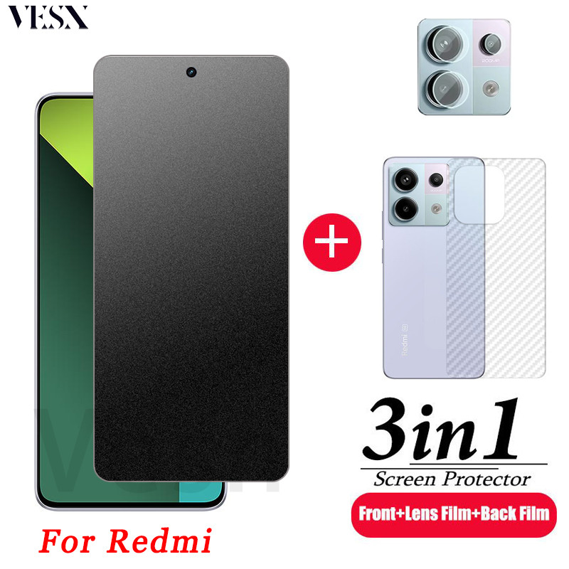 ฟิล์มกระจกเต็มจอแบบด้านรุ่น Redmi Note 13 12 Turbo 12s 11 11s 10 10s 9 9s 8 Pro+ Plus 4G 5G 2024