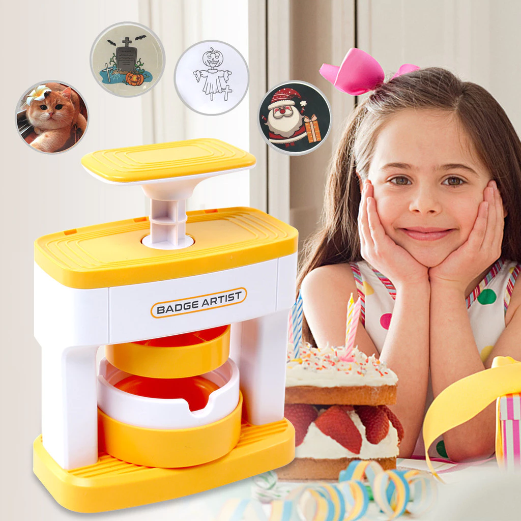 พร้อมส่ง เครื่องทําป้ายปุ่มกด ขนาด 55 มม. แบบพกพา Badge Maker Machine 55mm DIY Button Pin Maker