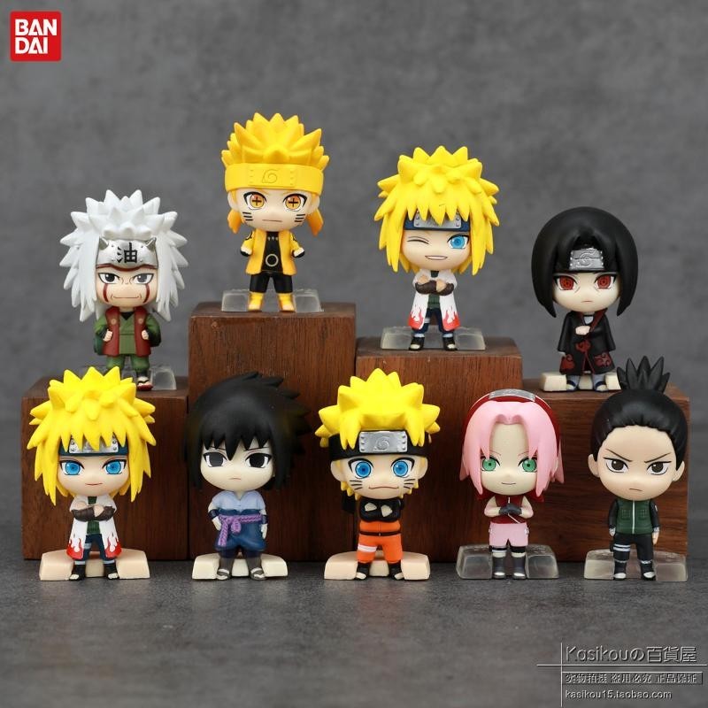 Ins พร้อมสต็อกของแท้ Bandai Naruto Shippuden รุ่น Q รูป Gashapon Naruto รุ่นที่สี่ Shikamaru Sasuke 