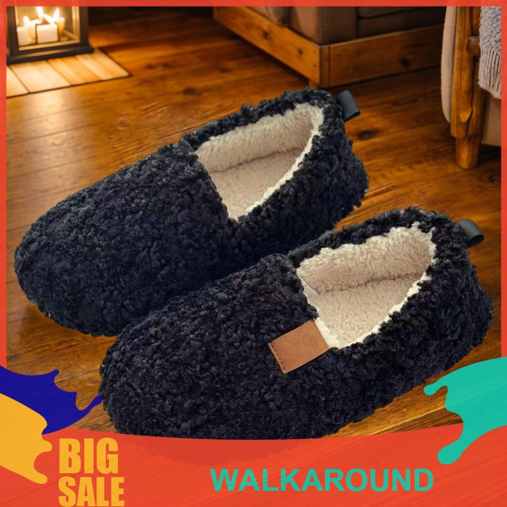 รองเท้าแตะผู้หญิง Fuzzy Memory Foam House Shoes Closed Back Indoor Outdoor Slipper [walkaround.th]
