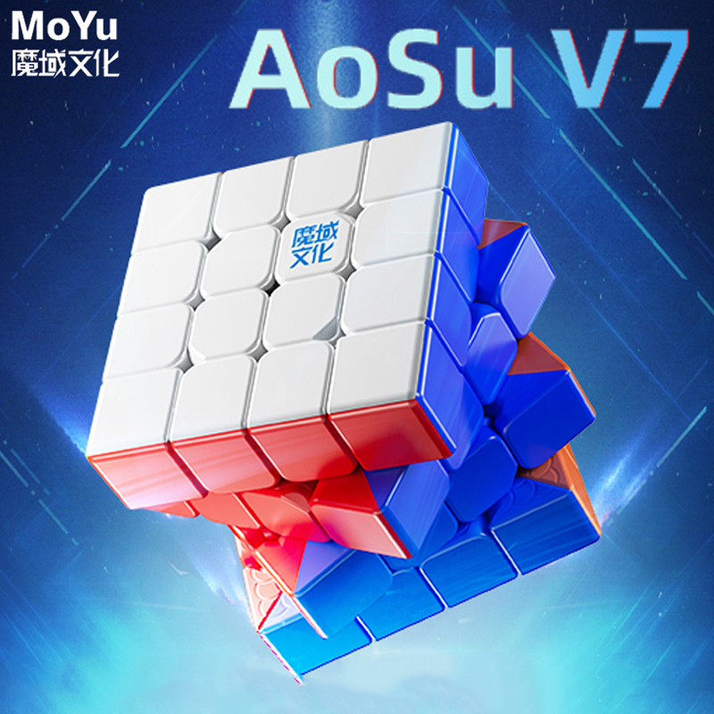Moyu AOSU V7 Magnetic Magic Cube 4x4x4 4x4 Professional ความเร็วปริศนาเด็กของขวัญของเล่น 44 Speedcube Cubo Magico สําหรับเกม