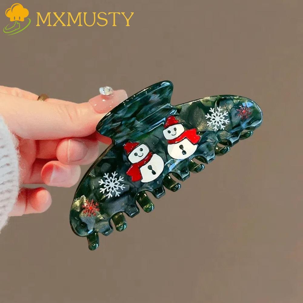 Mxmusty คริสต์มาสกรดอะซิติก หมวก,กันน้ํากวางกวางขิงคนผมกรงเล็บ,แฟชั่นมนุษย์หิมะดาวหมวกซานตาคลอสฉลามคลิปทุกวัน