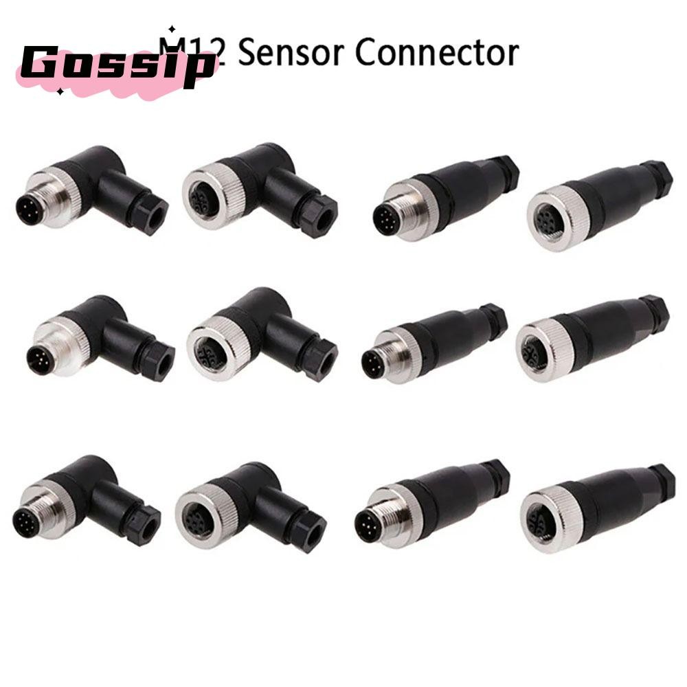 Gossip M12 Sensor Connector, 4 5 8 Pin Sensor Plug M12 Aviation Plug, A Type Sensor Connector M12 Se