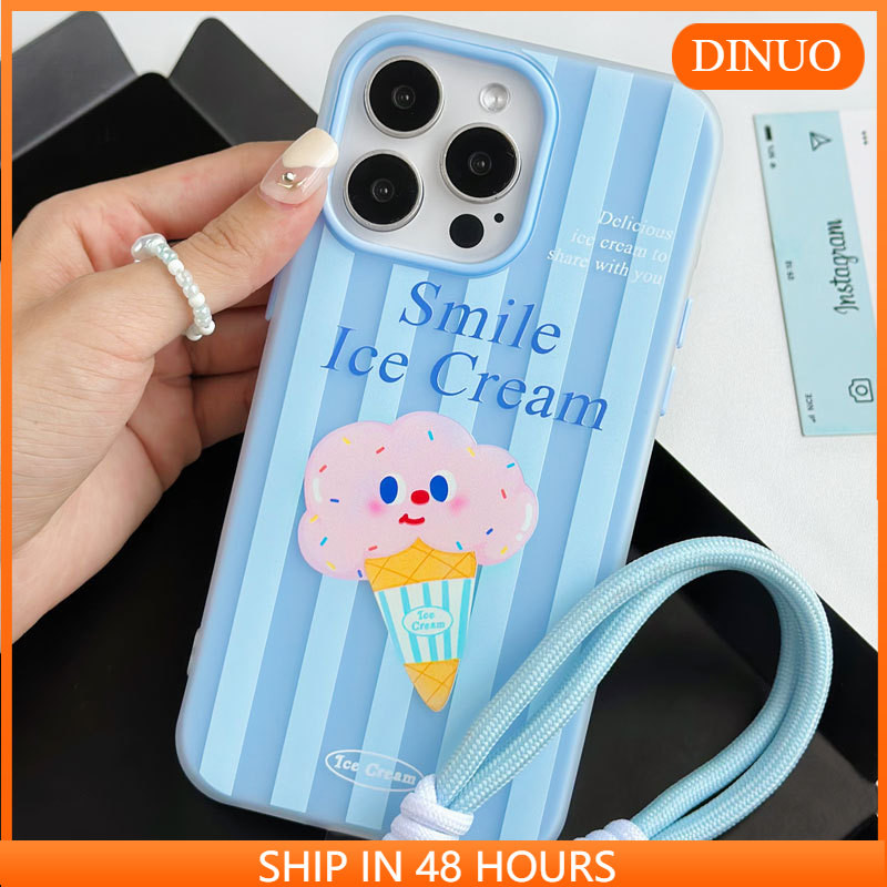 Cloud Ice Cream Skin Feel Jelly Phone Case เหมาะสําหรับ iphone16/15/14promax/13/12/11/XR/XS/X/XSMAX-DINUO