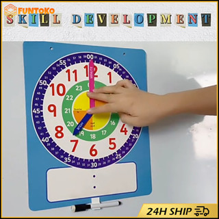 ร้านอยู่กรุงเทพ นาฬิกากระดานสอนเวลาเด็ก หมุนเข็มได้ ขนาด39*2…